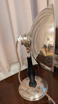 Starožitná lampa poniklovaná 1920-1930 - 7