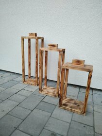 dřevěné lampiony - sada - 7