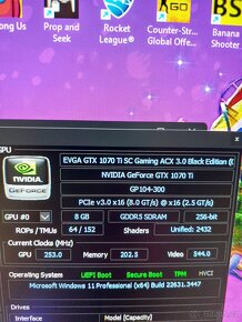 EVGA GTX 1070Ti 8GB GDDR5 - 7