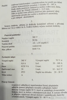 Svářecí transformátor s usměrňovačem. - 7