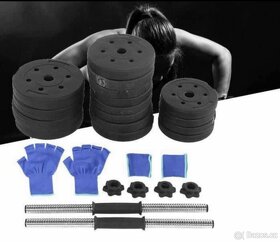 Cinky rozkládací 15x2 (30kg) + rukavice sport - 7