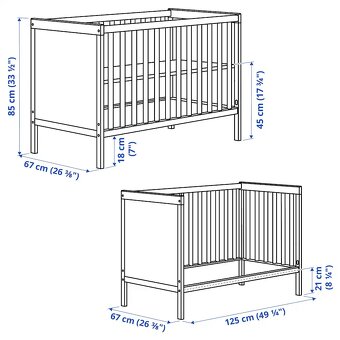 Dětská postýlka - Ikea Sundvik - 7
