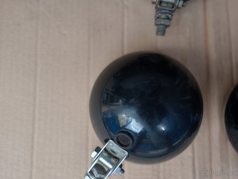 Mlhovky kovové kulaté PAL, černé, nepoužité - 7