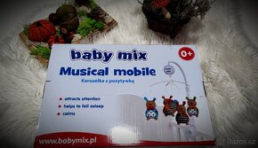 Výbava pro mimi,set do postýlky,peřinky,kolotoč,hračky - 7