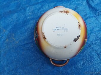 Smaltovaná miska s uchy, průměr 16 cm - 7