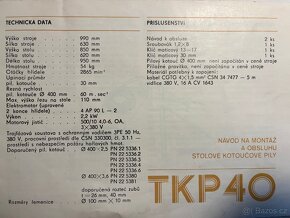 Stolová kotoučová pila NAREX TKP 40 380V+srovnávací frézka - 7