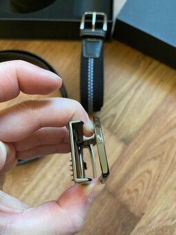 Nový dárkový set opasků Bandi - kožený černý, pružný černý - 7