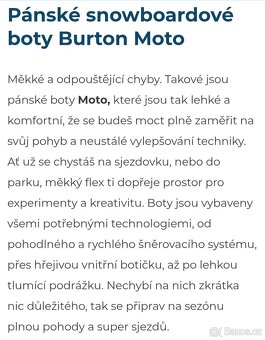 Snowboardové boty Burton moto vel 44 - 7