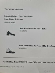 Nike X Off-White Air Force 1 Mid Grim Reaper 10.5 US - 7