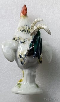 Porcelánová soška kohout Meissen - 7