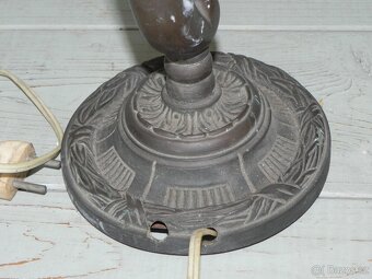 Stará secesní mosazná nástěnná lampa - 7