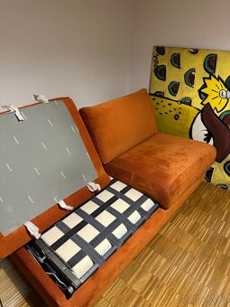 Rozkládací dvoumístná pohovka s matrací - 7