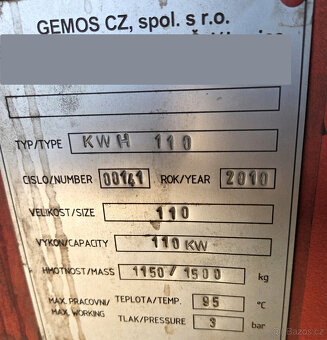 110kW kotel(na) biomasa Gemos KWH teplovod štěpka piliny - 7