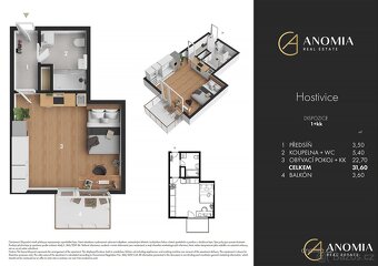 Prodej bytu 1+kk, 32 m2 - Hostivice, ev.č. 00447 - 7