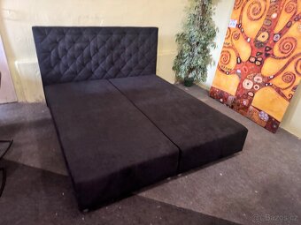 Nová Boxspring postel-letiště 180x200 antracit - 7