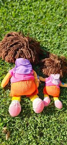 2 plyšové panenky Dora,30 a 19 cm,batůžek na zádech - 7