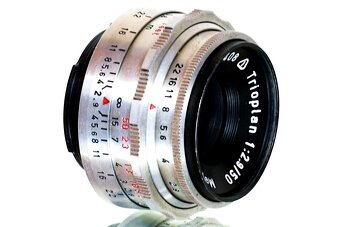 Meyer Trioplan 2.8/100 RED V + Trioplan 2,9/50 TOP STAV - 7