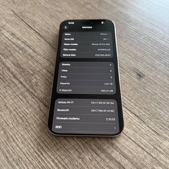 iPhone 16 Pro Max 1TB, desert titan, 100% baterie - 7