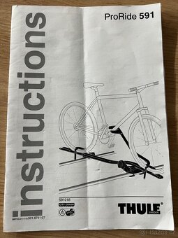 Thule střešní nosiče + 2x nosič kol + patky 753 a 757 - 7