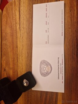 Nový nádherný stříbrný (punc 925) prstýnek s perlou - 7