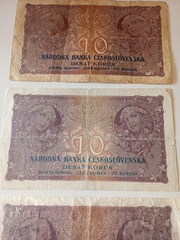 BANKOVKY 10 KČ 1927, SÉRIE B a N, VŠE NEPERFOROVANÉ - 7