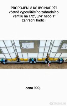 Propojeni ibc nádrží, adaptéry na zahradní hadici - 7