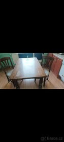 Dubový stůl a židle - 7
