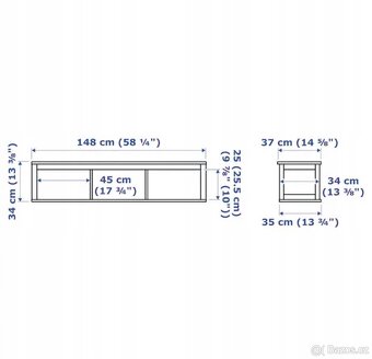 TV stolek a police Ikea Hemnes - 7