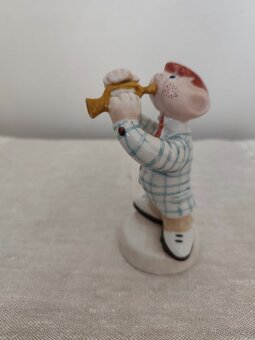 Royal dux chlapec muzikant porcelánová soška raritka - 7
