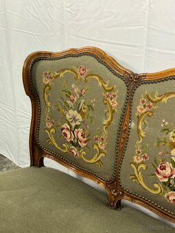 Starožitná sofa / loveseat s gobelínem (135024) - 7