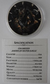 Stříbrné mince American Eagle 1 oz dva druhy - 7