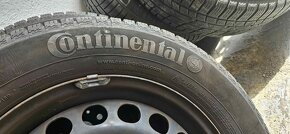Zimní sada 215/60 r16 Continental +plech.disky a poklice - 7