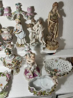 Meissen Dresden porcelanovy svietnik misa a dalsie - 7