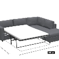 4-místná rozkládací pohovka Ikea VIMLE - 7