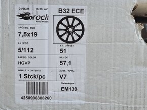 sada německých alu BROCK B32 7,5x19" 5x112 ET51 R19 - 7