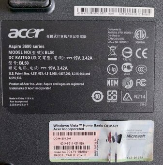 Notebook Acer 3693 WLMi - 7