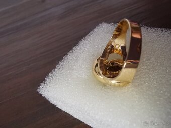 Zlatý prstýnek prsten zlato 18 karátů nový - 7
