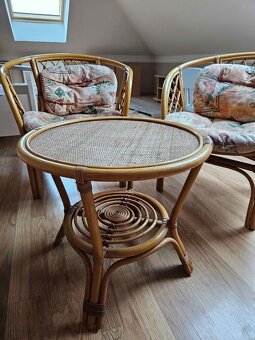 Ratanová sedací souprava, 4 kusy - 7