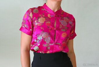 Brokátová halenka v čínském stylu Indiska vel.S - 7