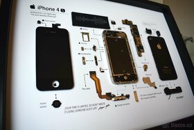 Nástěnný obraz iPhone 4S - dekorace kanceláře nebo dárek - 7