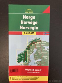 mapa Norsko, Francie, Itálie, Sicílie, Německo, Alpy. - 7