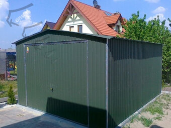 Plechová garáž 3x4 m, sedlová střecha SUPERLINE. - 7