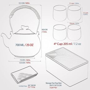 Cestovní porcelánový čajový set - 7