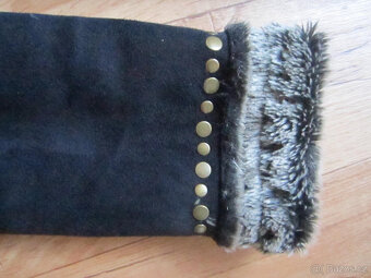 Kabát / kožich z umělé kožešiny, vel. M/L, délka 102 cm - 7