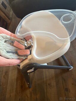 Jídelní židlička dětská růžová - 7