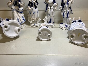 sada rokokových sošek hudebníci - 7