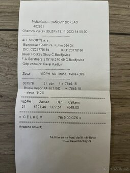 Brusle Bauer Vapor JR X4 vel. 1D (EUR 33,5 UK 1,5 US 2) - 7