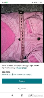 Puppy angel, vel XS, psí zimní obleček - 7