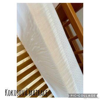 Postýlka s přebalovací komodou, dřevěná - 7
