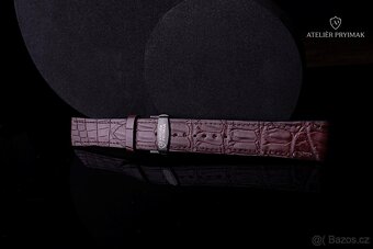 Hnědý řemínek AP Croco Heritage z krokodýlí kůže - 7